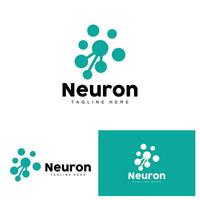 Neuron Logo Design Health Illustration DNA Molecule Nerve Cell Abstract Simple Illustration vector