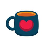 Vector coffee mugs with a variety of patterns and beautiful colors