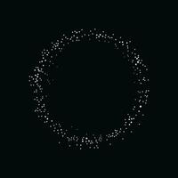 Vector silver confetti circle frame of glitter splatter