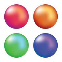 vector vistoso pelota realista lustroso 3d esfera pelota aislado geométrico figura de redondo esfera
