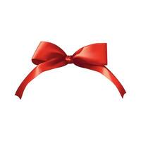 Vector decorative red bow on white background