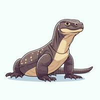 Komodo Dragon Cartoon Illustration vector