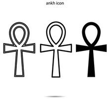 ankh icono, vector ilustración