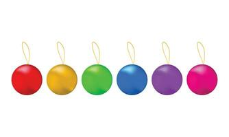 Vector set of isolated christmas bauble ornament for xmas design