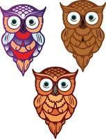 Color vector owl
