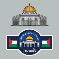 Al Aqsa Palestine Symbol Dome of Rock Jerusalem vector