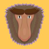 proboscis monkey isolated on flat background vector