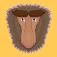 proboscis monkey isolated on flat background vector