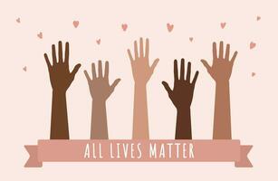 Black lives matters. Stop racism and violence. I can t breathe. Social poster and web banner. Modern vector illustration in flat style.