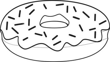 Donut vector in black and white