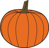 Pumpkin illustration simple vector