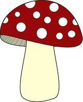 Flying Agaricus Mushroom vector