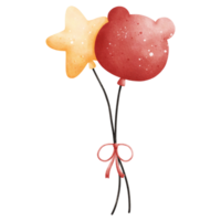 Aquarell Weihnachten Luftballons Illustration png