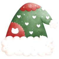 vattenfärg jul hatt illustration png