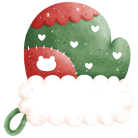 vattenfärg jul handske illustration png