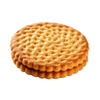 AI generated Biscuit on white background, photorealistic, best quality, detailed skin, hdr, sharp focus png