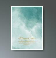 Cover template with watercolor background. Design for your cover, date, postcard, banner, logo. vector