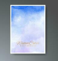 Cover template with watercolor background. Design for your cover, date, postcard, banner, logo. vector