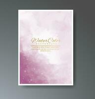 Cover template with watercolor background. Design for your cover, date, postcard, banner, logo. vector