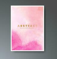 Cover template with watercolor background. Design for your cover, date, postcard, banner, logo. vector