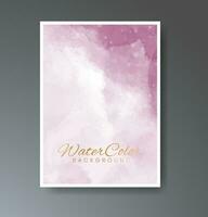 Cover template with watercolor background. Design for your cover, date, postcard, banner, logo. vector