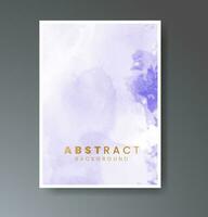 Cover template with watercolor background. Design for your cover, date, postcard, banner, logo. vector