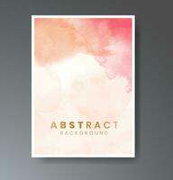 Cover template with watercolor background. Design for your cover, date, postcard, banner, logo. vector