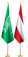 Austria,Saudi Arabia flags together png