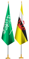 Brunei, Arabia Saudita arabia bandiere insieme png