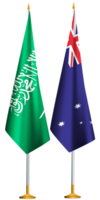 Australia,Saudi Arabia flags together png