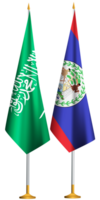 Belize,Saudi Arabia flags together png