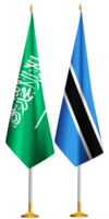 Botswana,Saudi Arabia flags together png