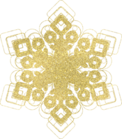 dourado floco de neve com brilhar textura png