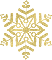 dourado floco de neve com brilhar textura png