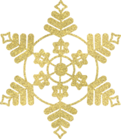 d'or flocon de neige avec briller texture png