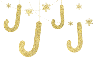 Golden new year illustration with glitter texture png