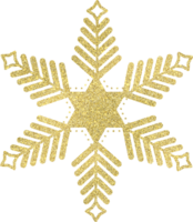 gouden sneeuwvlok met schitteren structuur png