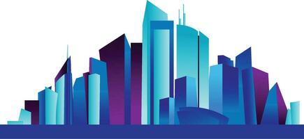 Colorful cityscape, Building perspective, Modern building in the city skyline, Business center vector