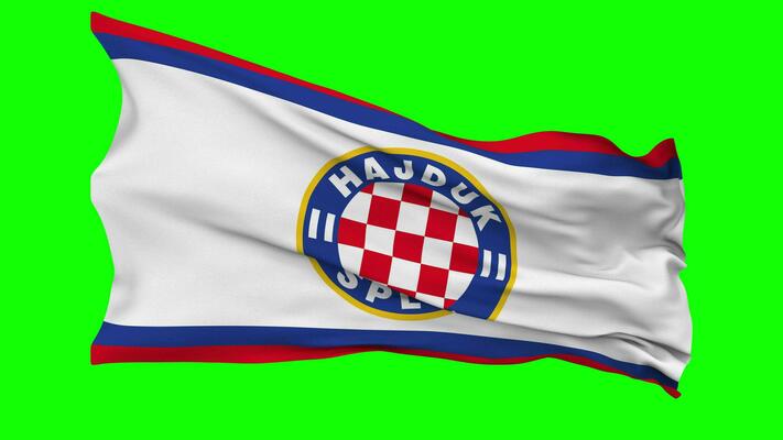 Hrvatski nogometni klub Hajduk Split, HNK Hajduk Split Flag Waves Isolated  in Plain and Bump Texture, with Transparent Background, 3D Rendering  23399136 PNG