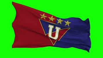 Liga Deportiva Universitaria, Liga de Quito Flag Waving Seamless Loop in Wind, Chroma Key, Luma Matte Selection video