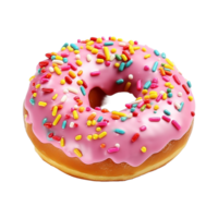 ai gegenereerd kleurrijk donut Aan transparant achtergrond - ai gegenereerd png