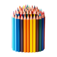 ai généré coloré des crayons pack sur transparent Contexte - ai généré png