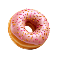 ai gerado colorida rosquinha em transparente fundo - ai gerado png