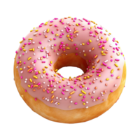 ai généré coloré Donut sur transparent Contexte - ai généré png