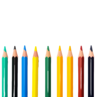 ai généré coloré des crayons pack sur transparent Contexte - ai généré png