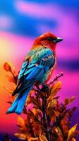 AI generated Beautiful Rare North American Bird photo