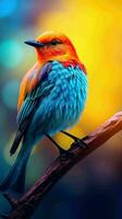 AI generated Beautiful Rare North American Bird photo