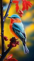 AI generated Beautiful Rare North American Bird photo