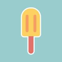 Ice cream icon. Vector illustration in flat style for summer theme design and concept