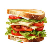 ai generato pane o Sandwich su trasparente sfondo - ai generato png